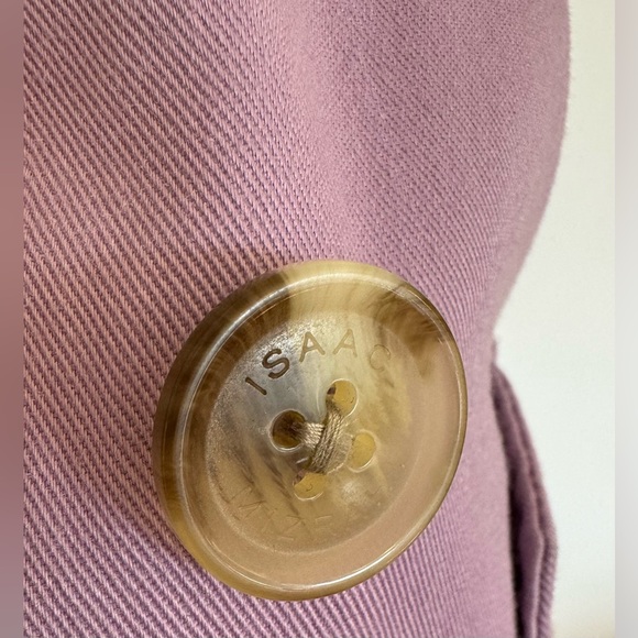 NEW - Isaac Mizrahi lavender Trench Coat size S - Picture 8 of 9